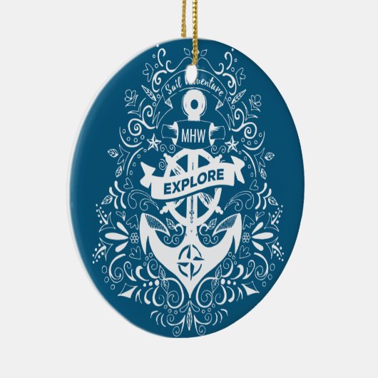 Dekorative Ankerschmuck Keramikornament (Rechts)