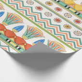 Dekorative antike ägyptische Ornamente nahtlos Geschenkpapier (Ecke)