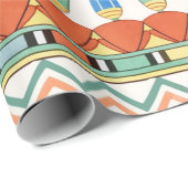 Dekorative antike ägyptische Ornamente nahtlos Geschenkpapier (Rolleneckpunkt)