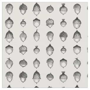 Dekorative Antiquitäten Schwarz-Weiß-Acorn Stoff