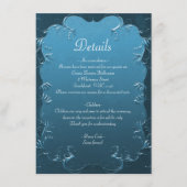 Dekorative Aquamarine Hochzeitdetails Begleitkarte (Vorderseite)