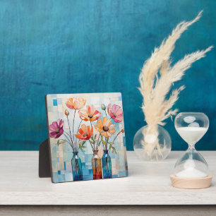 Dekorative Aquarellfarben-Blume Fotoplatte