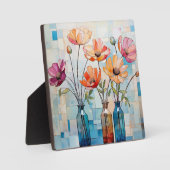 Dekorative Aquarellfarben-Blume Fotoplatte (Vorderseite)