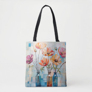 Dekorative Aquarellfarben-Blume Tasche