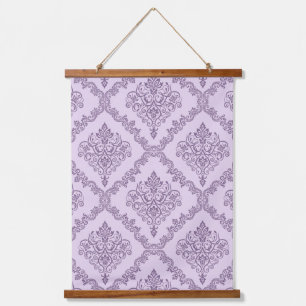 Dekorative Art Floral Muster Blume Lila Wandteppich Mit Holzrahmen