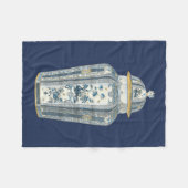 Dekorative asiatische Urne in Blauem u. in weißem Fleecedecke (Vorderseite (Horizontal))