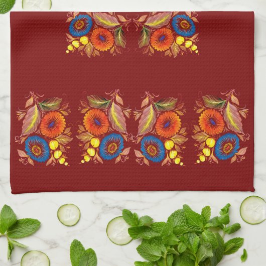 Dekorative Astern Geschirrtuch (Gefaltet)