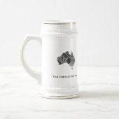 Dekorative australische Karte Bierglas (Links)