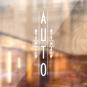 Dekorative automatische Türsignierung, Fensteraufkleber