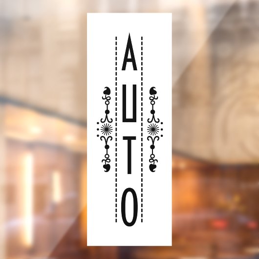Dekorative automatische Türsignierung, Fensteraufkleber (Blatt 2)