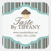 Dekorative Bäckereikleber Quadratischer Aufkleber (Vorderseite)