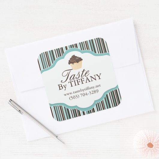 Dekorative Bäckereikleber Quadratischer Aufkleber (Umschlag)