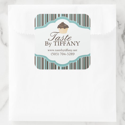 Dekorative Bäckereikleber Quadratischer Aufkleber (Tasche)