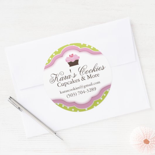 Dekorative Bäckereikleber Runder Aufkleber (Umschlag)