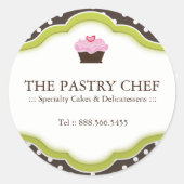 Dekorative Bäckereikleber Runder Aufkleber (Vorderseite)