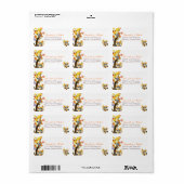 Dekorative Bäume Hochzeitadresse Adressaufkleber (Vorne)