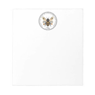 Dekorative Biene Floral Notizblock