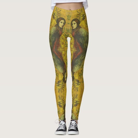 Dekorative Bird Ladys Leggings (Vorderseite)