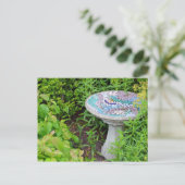 Dekorative Birdbad-Postkarte Postkarte (Stehend Vorderseite)