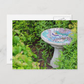 Dekorative Birdbad-Postkarte Postkarte (Vorne/Hinten)