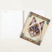 Dekorative Birman Cat farbenfrohe Gerahmte Grenze Planer (Anzeige)