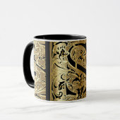 Dekorative Black and Gold Letter S Kaffeemaschine  Tasse (Vorderseite Links)
