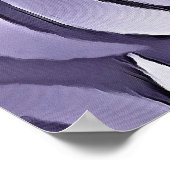 Dekorative Blätter in Amethyst und Weiß Poster (Ecke)