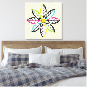Dekorative Blätter in moderner Blume, abstrakt Cre Leinwanddruck (Insitu (Schlafzimmer))