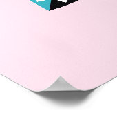 Dekorative Blätter mit Blume modern, abstrakt Poster (Ecke)
