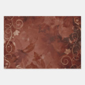 Dekorative Blätter und Schnörkel in Herbstfarben (Vorderseite 2)