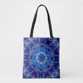 Dekorative blaue Feiertags-Tasche Tasche (Vorderseite)