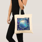 Dekorative blaue Feiertags-Tasche Tragetasche (Vorderseite (Produkt))