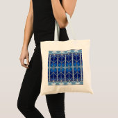 Dekorative blaue Feiertags-Tasche Tragetasche (Vorderseite (Produkt))
