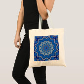 Dekorative blaue Feiertags-Tasche Tragetasche (Vorderseite (Produkt))