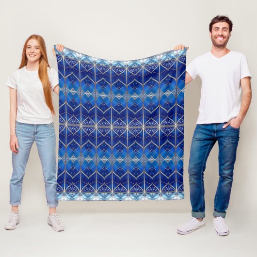 Dekorative blaue Fleece-Decke Fleecedecke (Beispiel)