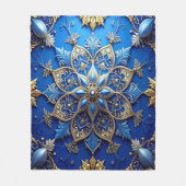 Dekorative blaue Gold-Fliesdecke Fleecedecke (Vorderseite)