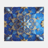 Dekorative blaue Gold-Fliesdecke Fleecedecke (Vorderseite (Horizontal))