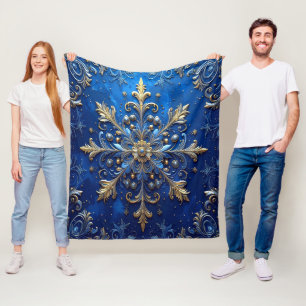 Dekorative blaue Gold-Fliesdecke Fleecedecke