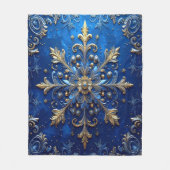 Dekorative blaue Gold-Fliesdecke Fleecedecke (Vorderseite)