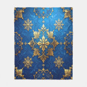 Dekorative blaue Gold-Fliesdecke Fleecedecke (Vorderseite)
