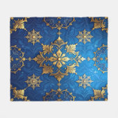 Dekorative blaue Gold-Fliesdecke Fleecedecke (Vorderseite (Horizontal))