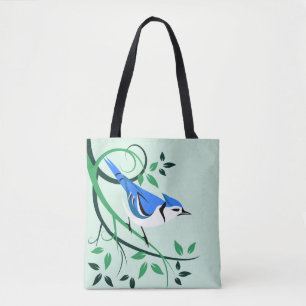 Dekorative blaue Jay-Taschen Tasche
