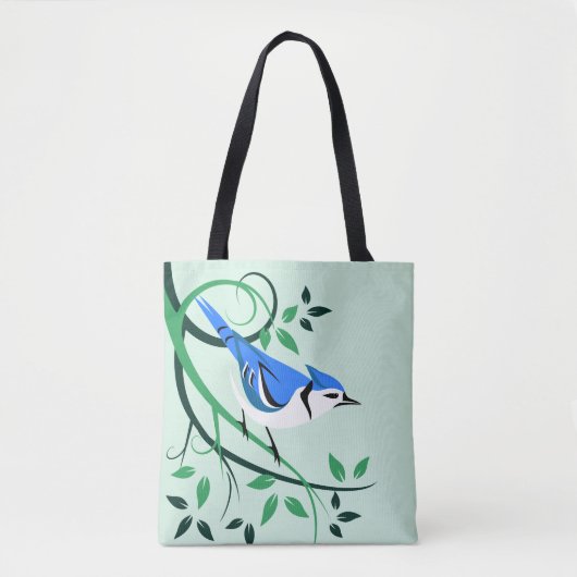 Dekorative blaue Jay-Taschen Tasche (Vorderseite)