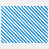 Dekorative Blaue Streifen Elegante Modisch Groß Fleecedecke (Vorderseite (Horizontal))