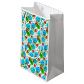 Dekorative blaue Tulpen Kleine Geschenktüte (Vorderseite Schrägansicht)