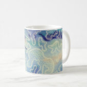 Dekorative Blue Tone Abstrakt Classic Tasse (VorderseiteRechts)