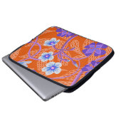 Dekorative blühende Wildblumen. Sommerblumenbad Laptopschutzhülle (Vorne Knopf)