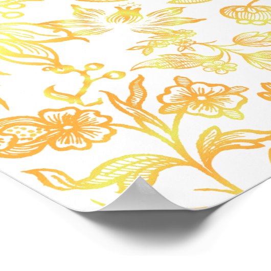 Dekorative Blume 13 Poster (Ecke)