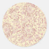 Dekorative Blume 18 Runder Aufkleber (Vorderseite)