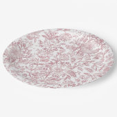 Dekorative Blume 19 Pappteller (Schrägansicht)